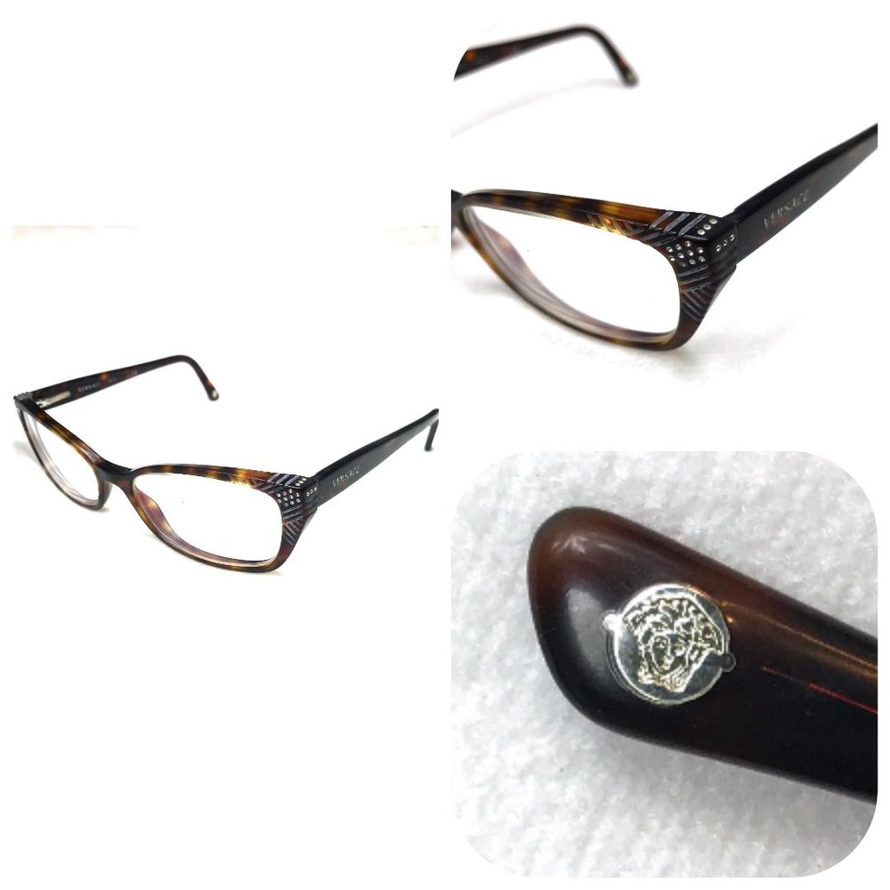 Auc Versace Swarovski crystal reading glasses
